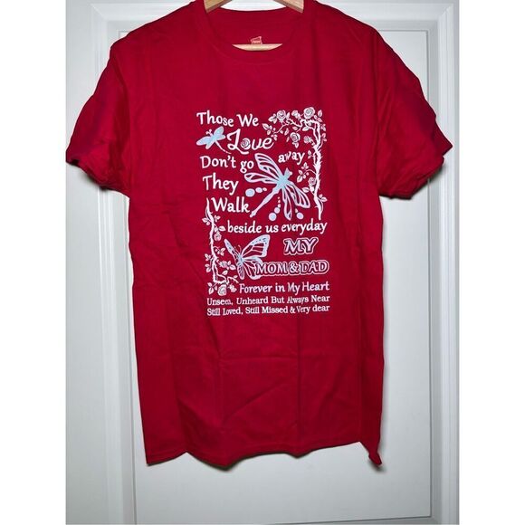 Mom and Dad Forever in my heart T-shirt size Medium - Picture 1 of 2